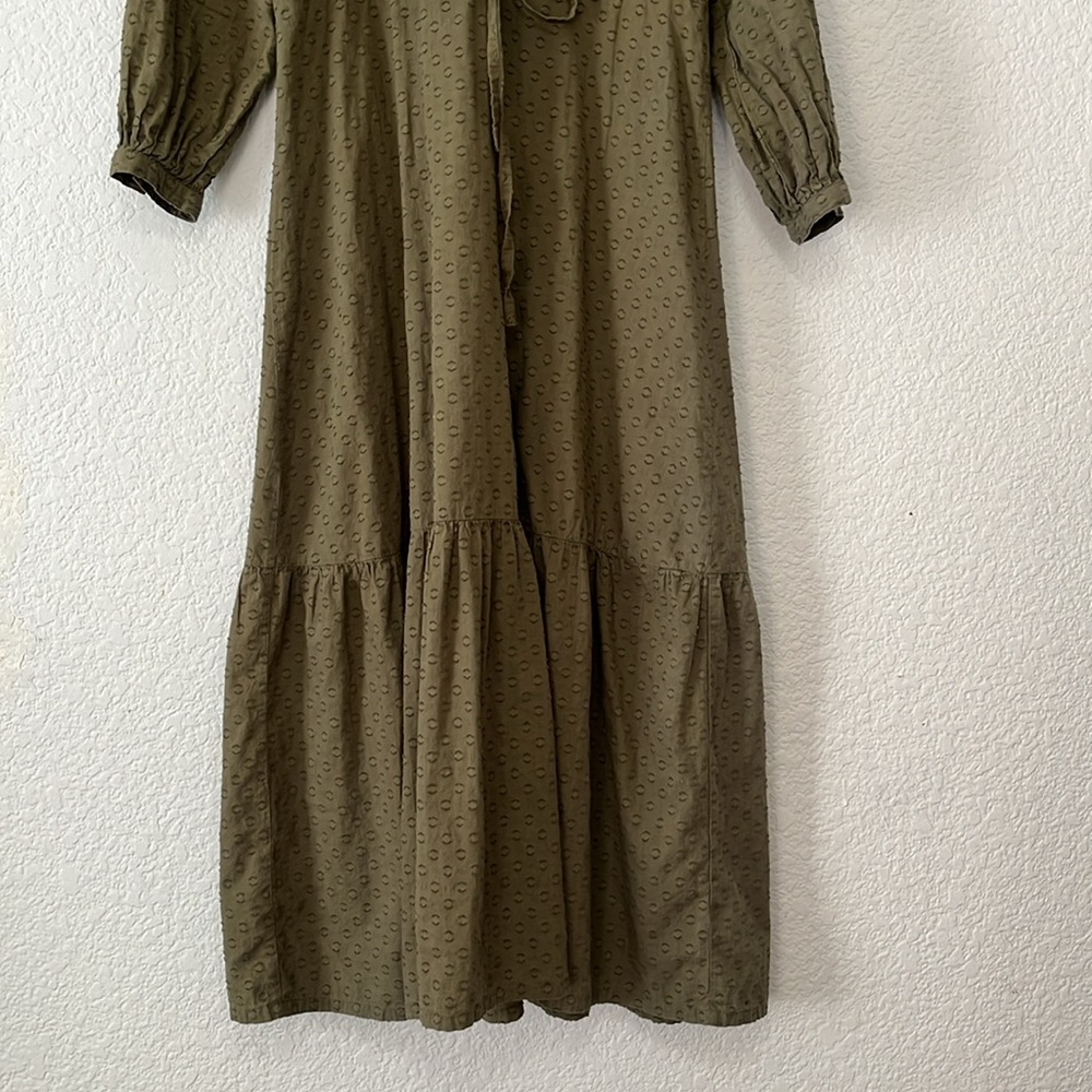 Emerson Fry Frances 3 Swiss Dot Moss Maxi Dress - Picture 5 of 15
